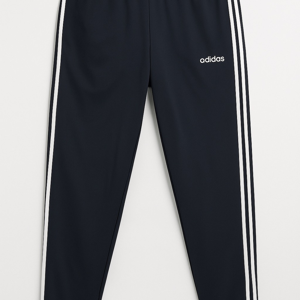 Adidas Kids Black Joggers with White Stripes